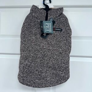 Berkshire Pet Polartec Dog Coat Brown Mole XS Fleece Sherpa Lined 1/4 Zip